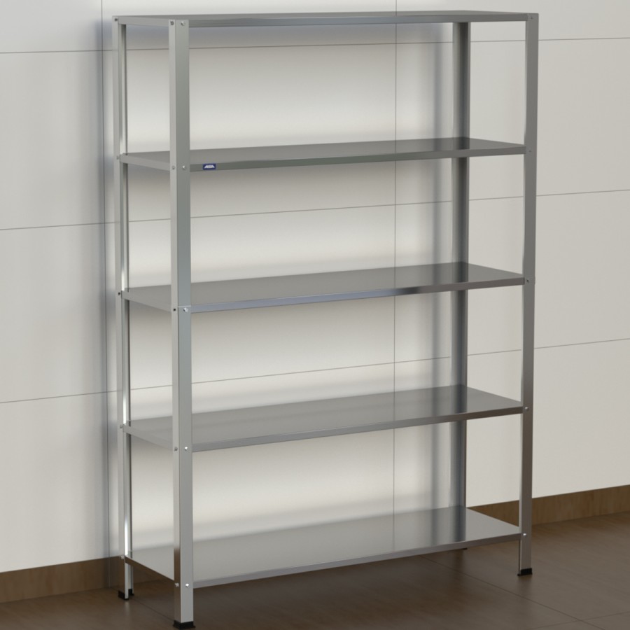 Estante Armário Prateleira Inox 5 Bandejas 400 X 1200 Aisa